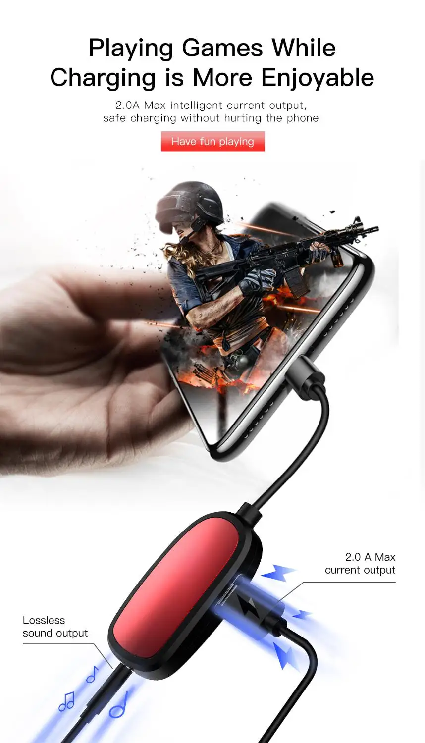 3 in 1 iphone Adapter For Lightning Charger Headphone iphone Adapter Splitter Converter Adaptador for iphone 11 pro max XR XS