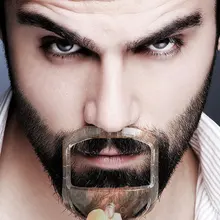 Прозрачный Moulder Moustache линейка для бороды коричневая отделка бритье Abs расческа инструмент для красоты для волос расчески для бороды