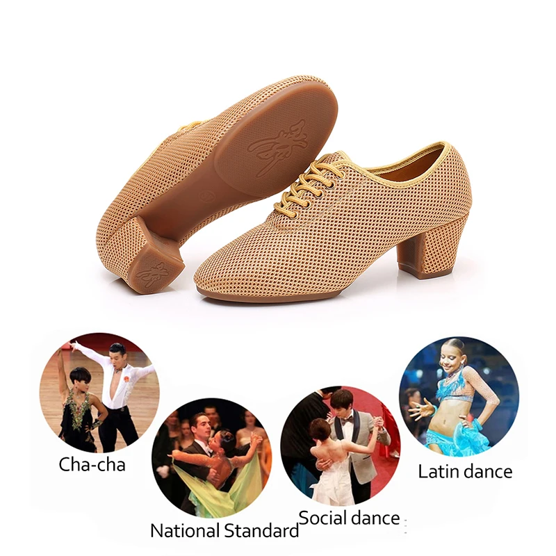 Dance Shoes Women Dance Shoes Ballroom Latin Dance Shoes Lady Modern Tango For Boy Girl Sneaker Jazz heeled 3.5/5cm