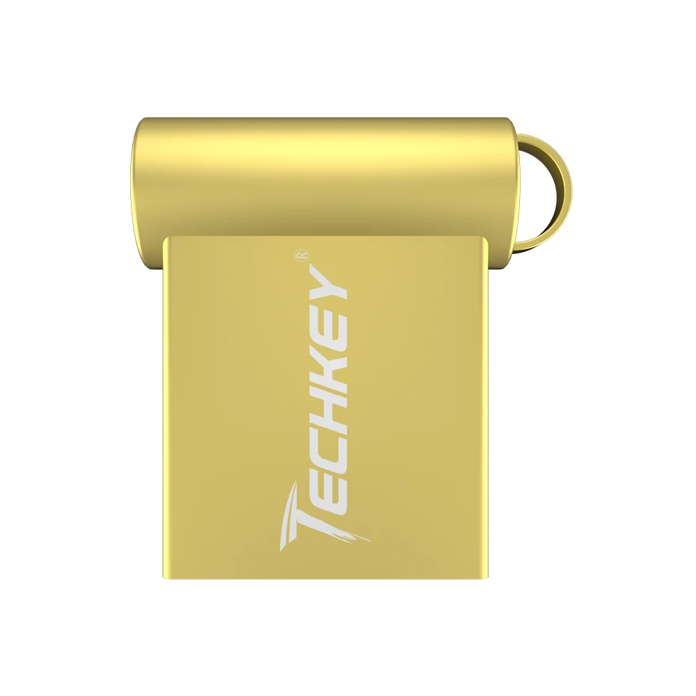 TECHKEY Memory Stick устройство для хранения мини-ручка флешки 8 Гб 16 Гб 64 ГБ 32 ГБ Usb-флэш-накопитель Usb-ключ портативный супер - Цвет: gold