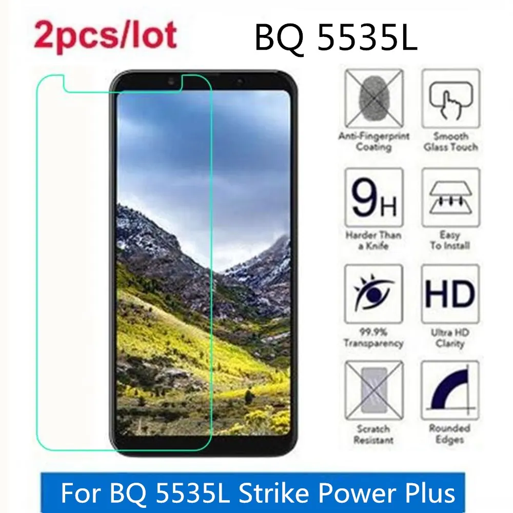 Закаленное стекло для BQ 5535L Strike Power Plus 2.5D Премиум Защитная пленка защитная