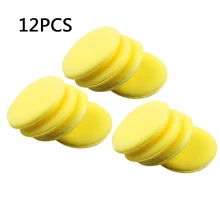 12 шт. желтый очищающие подушечки Фирменная новинка 10 х 2 см автомобильный воск полирующая пятно-аппликатор мягкий пенные губчатые подушечки аксессуары