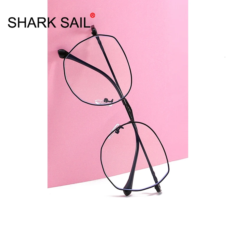 

SHARK SAIL Metal Blue Light Eyeglasses Frame For Women Men Anti-radiation Anti-fatigue Computer Reading Anti Blue Ray Glasses