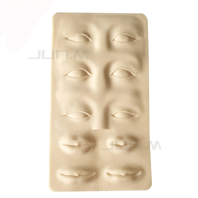 

1Pc Tattoo 3D Practice Synthetic Skin Face 27 x 15cm Permanent Makeup Practice Skin Full Face Part for Beginners