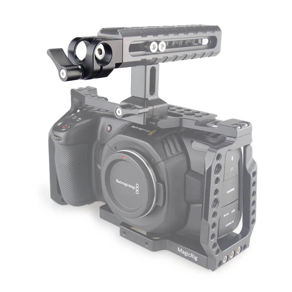 Camera Clamp MAGICRIG 15mm Single Rod Clamp with ARRI Locating Screw for EVF Mount 15mm Rods Support System for Camera Cage / Handle / Plate