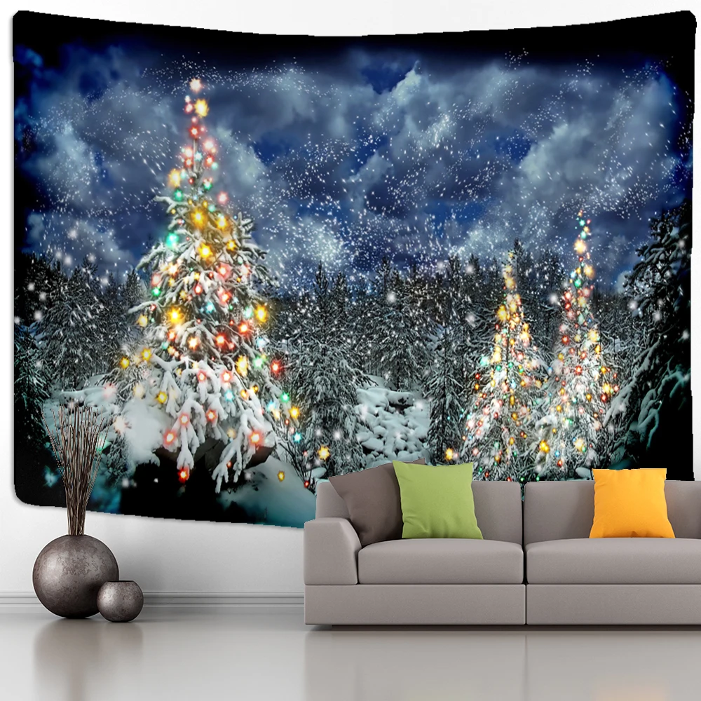 saz dekor christmas tree tapestry with lights
