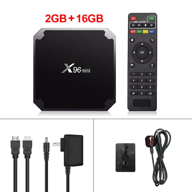 X96 Мини Android 7,1 Smart tv Box 1G/2G 8G/16G Amlogic S905W четырехъядерный 2,4 ГГц WiFi 4K HD медиаплеер Google Youtube телеприставка - Цвет: 2G 16G and IR Cable