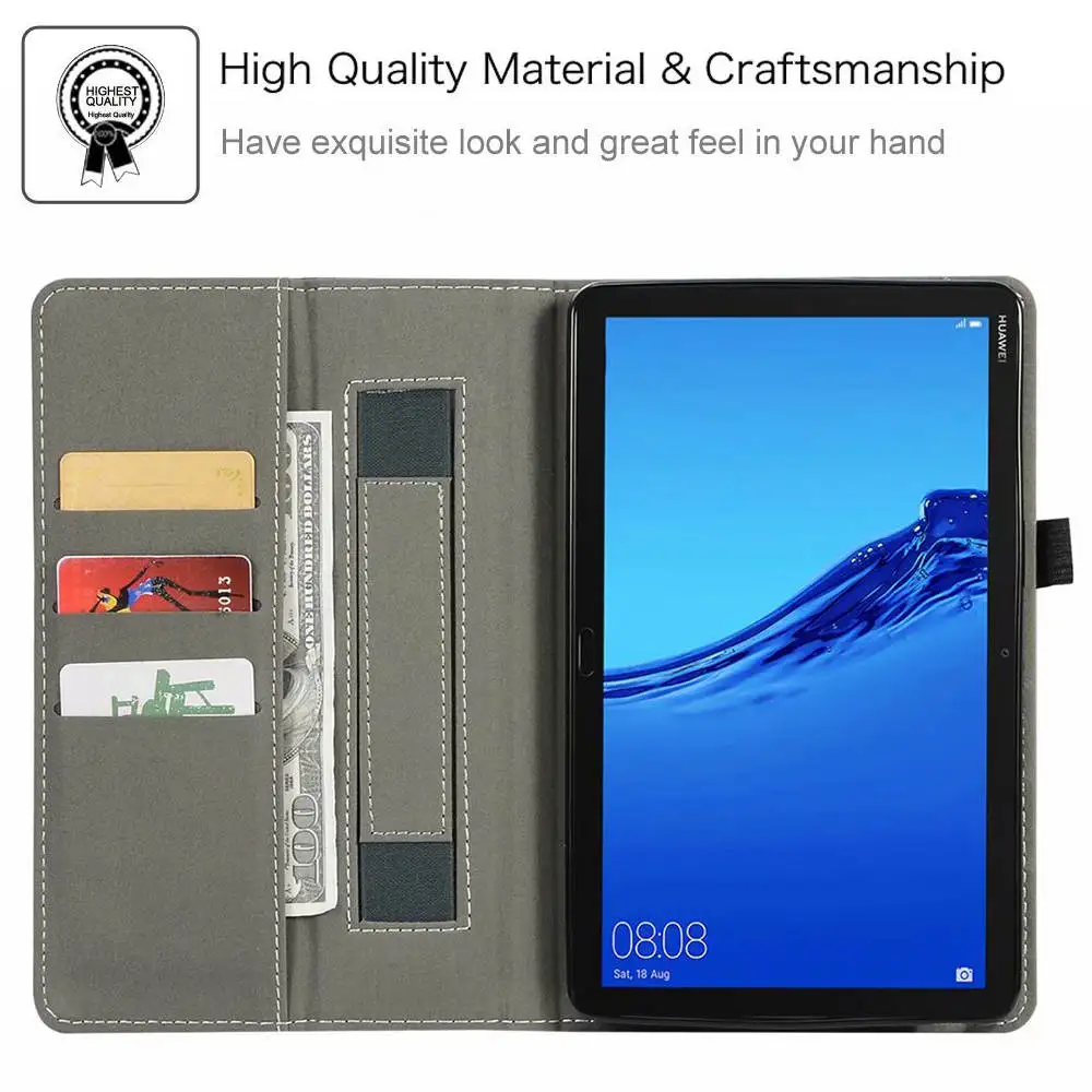 iBuyiWin Premium PU Leather Cover for Huawei MediaPad M5 Lite 8.0 JDN2-AL00 JDN2-W09 8.0" Tablet Funda Capa Case+Gifts