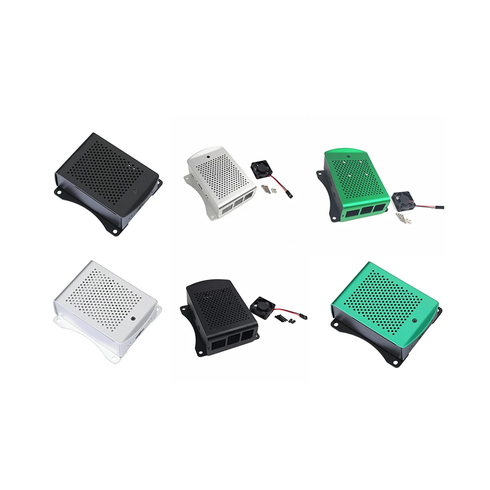 Корпус защитный корпус алюминиевый сплав для Raspberry Pi 4B/Raspberry Pi 4+ вентилятор охлаждения