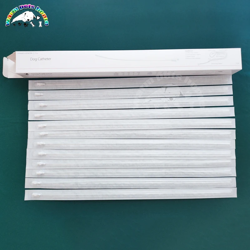 

12PCS Single Foley Canine Urinary Catheter Sterile Dog Catheters Disposable Indwelling Canine Catheter Veterinary Instrument