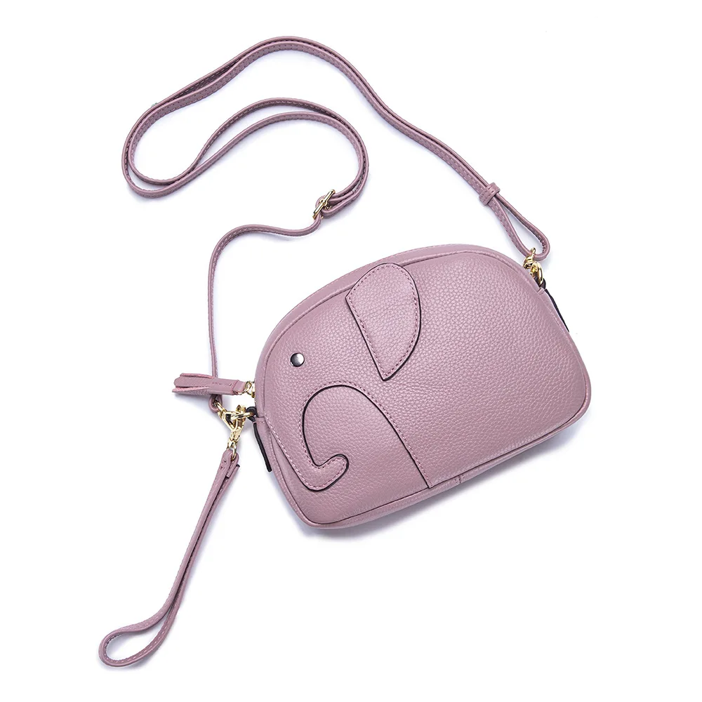 

A8034 Women First Top Layer Cow Skin Muti-Function Large Capacity Soft Original Leather Elephant Crossbody Bags Lady Handbags