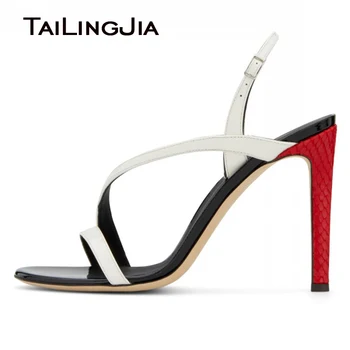 

Women Summer Sandals 2020 Party High Heels Elegant Ladies Strappy Multi Color Dress Shoes Factory Handmade Large Size New Sandal