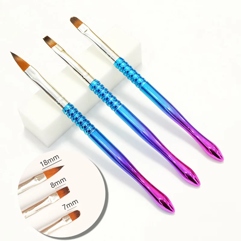 3pcs Dual-ended Nail Art Brushes