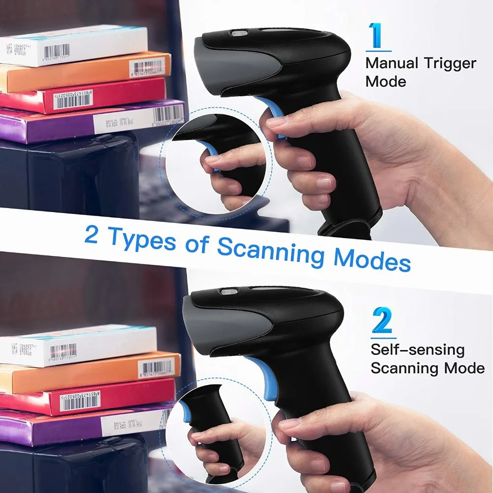 document scanner Eyoyo EY-019 Wireless 1D 2D QR Barcode scanner 2.4G Dongle Wireless USB Wired DataMatrix PDF417 Maxicode Reader Screen Scan fast scanner