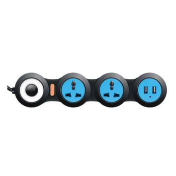 

3 Port Rotating Power Strip Universal Socket Fast Charging Socket with USB Home Electrical Extension Outlets with EU Plug