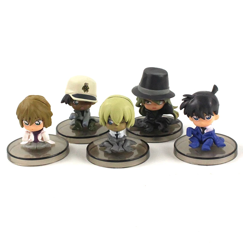 5 шт./компл. чехол закрыт детектив Conan Edogawa Джимми Кудо Haibara Ai Хаттори Heiji Furuya Rei мини