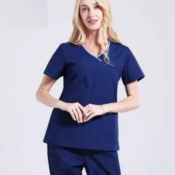 

New Women Medical Uniforms Doctor Spring/Summer Short Sleeved Scrub Sets Nurse Work Uniform Beauty Salon Clothes Breathable