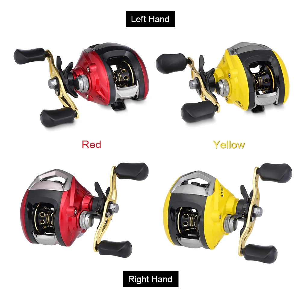 

10+1 BB Ball Bearing 6.3:1 Bait Casting Fishing Reel Magnetic Brake One-way Clutch Baitcasting Reel Aluminum Alloy Fishing Coils