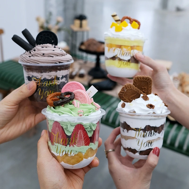 Имитация Bobo Cup торт десерт чашка форма кремовая Чашка Модель селфи зал Фотография реквизит|Искусственные
