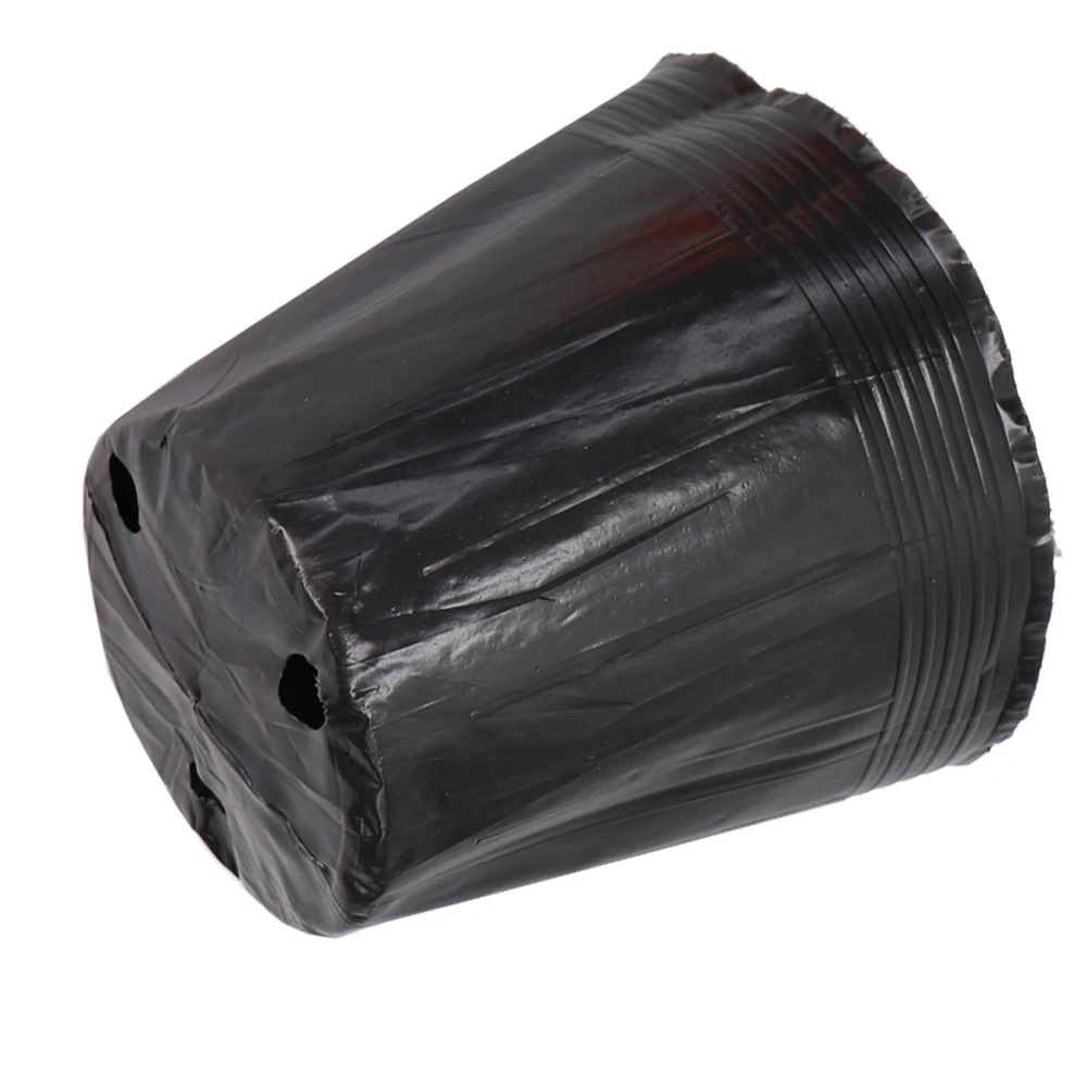 15 Sizes PE Plastic Planting Bag Black Nursery Pots with Vents Suitable Small Large Garden Flower Fruit Vegetable Cultivation