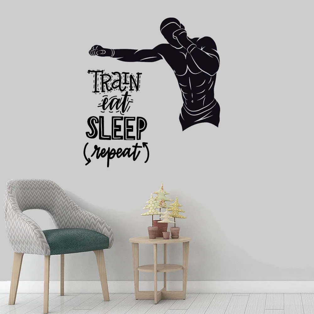

Наклейки на стену с надписью «eat sleep»