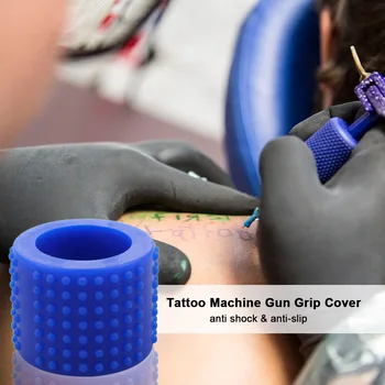 

Anti Shock Anti-slip Tattoo Machine Gun Grip Cover Protective Case Holder Pad Shockproof Silicone Tattoo Grip Pad Covers