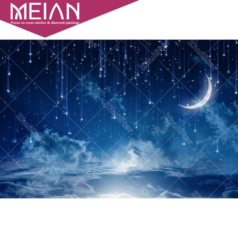 2020 MEIAN 5D алмазная живопись метеоритный дождь вышивка крестом круглые стразы