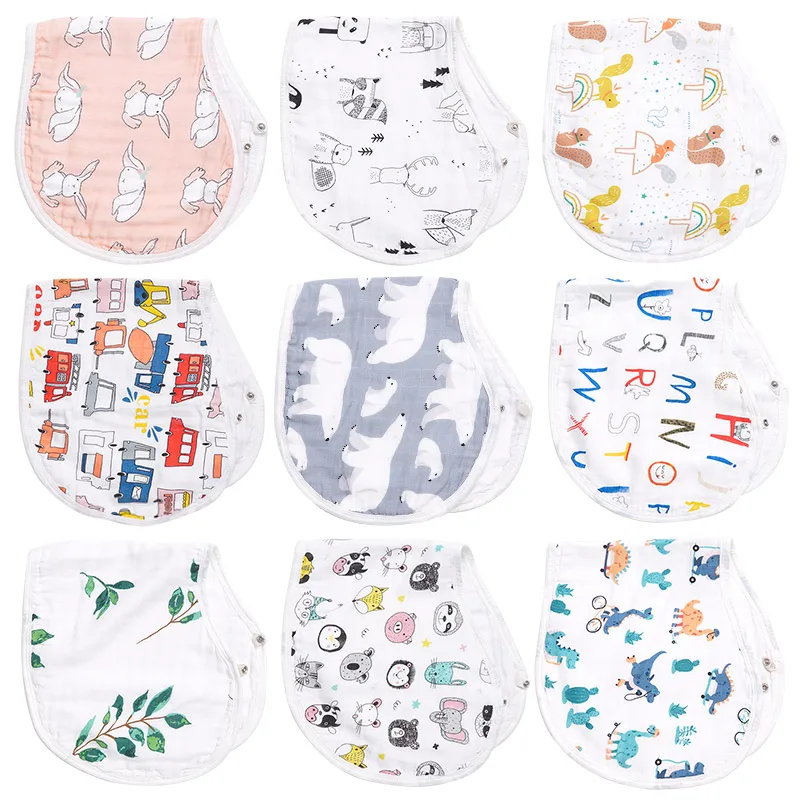 Baby Bibs Feeding Solid Food Comfortable Saliva Towel Newborn Cartoon Aprons Baby Bibs Fashionable Different Styles Burp Cloth