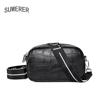 

New Women Genuine Leather Shoulder Crossbody Bags for Women Luxury Handbags Women Bags Designer Famous Brand Women Purse Black