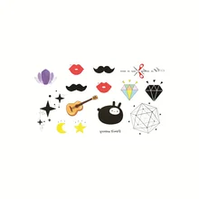 Cartoon Design Waterproof Temporary Tattoo Sticker Cute Harajuku Hand Drawn Wrist Leg Water Transfer Sticker Men Women