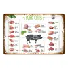 Butcher's Guide Posters and Prints Kitchen Wall Art Decor Cut Of Meat Butcher Diagram and Scheme Vintage Metal Tin Sign YL008 ► Photo 3/6