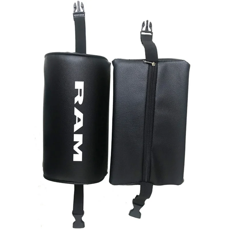 2PCS Автомобильная подушка для поддержки шеи для Dodge ram из искусственной кожи подушки для сиденья автомобиля задняя подушка для автомобиля - Цвет: 2PCS