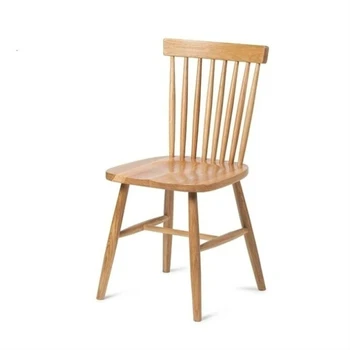 

Nordic white oak solid wood Windsor chair Japanese style wood solid wood designer coffee back small apartment dining chair