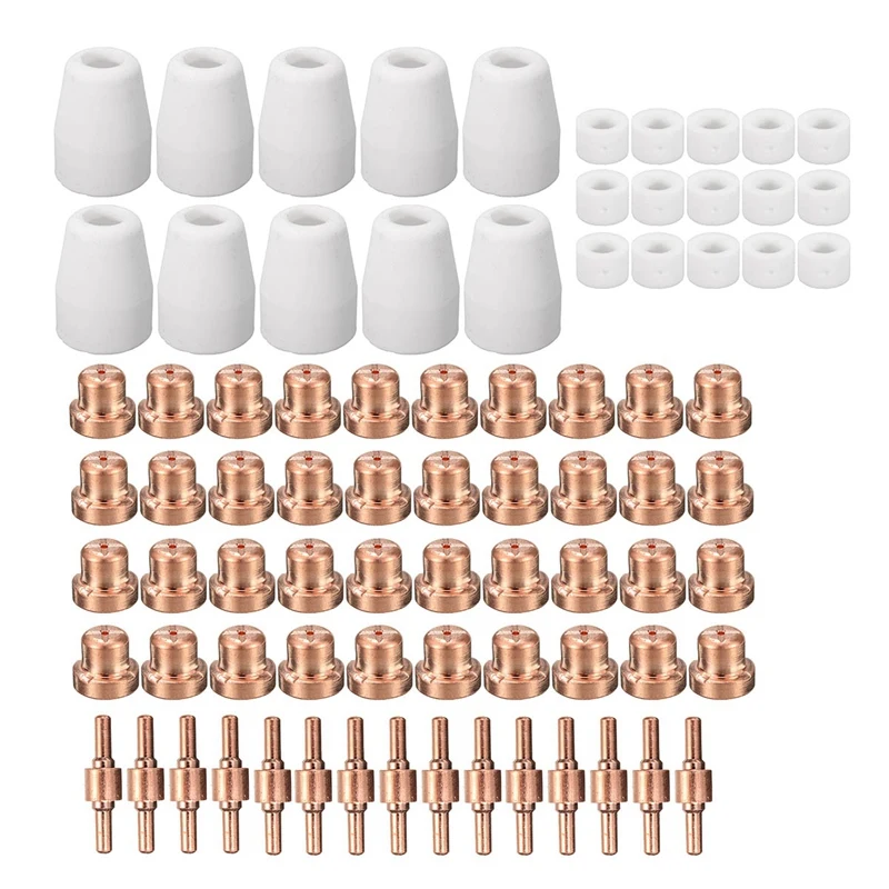 

80Pcs Pt-31 Lg-40 Air Plasma Cutter Cutting Nozzles Electrode Tip Torch Consumable Kits 40A Fit For Cut-40 Cut50