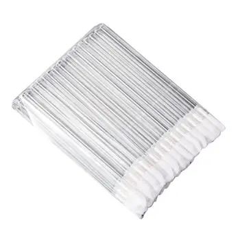 

50 pcs Handle Black or White Disposable Lip Brushes Lipstick Gloss Wands Applicator Perfect Makeup Tool Kits