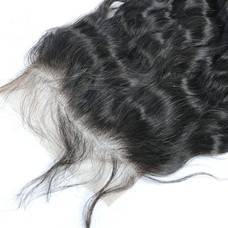 Luvin OneCutHair свободная волнистая кружевная Застежка 6x6 человеческие девственные волосы Закрытие с волосами младенца средний/бесплатная часть