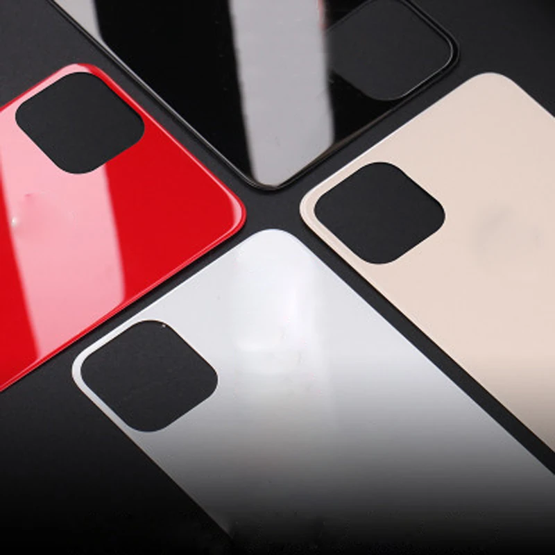 Защитная пленка 9H из закаленного стекла для iPhone 11 Pro Max 11 Pro 11 цветная зеркальная задняя крышка Защитная пленка с логотипом