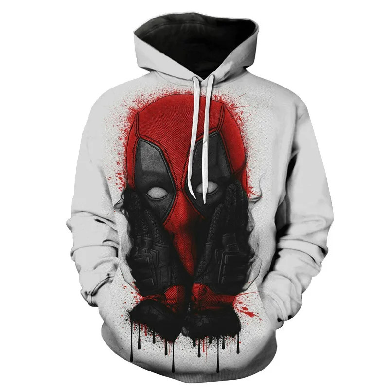 New 3D Printing Movie Superhero Deadpool Series Sweatshirts Fashion Men Women Sweatshirts Hoodies Fun Deadpool Print Hoodies 6XL