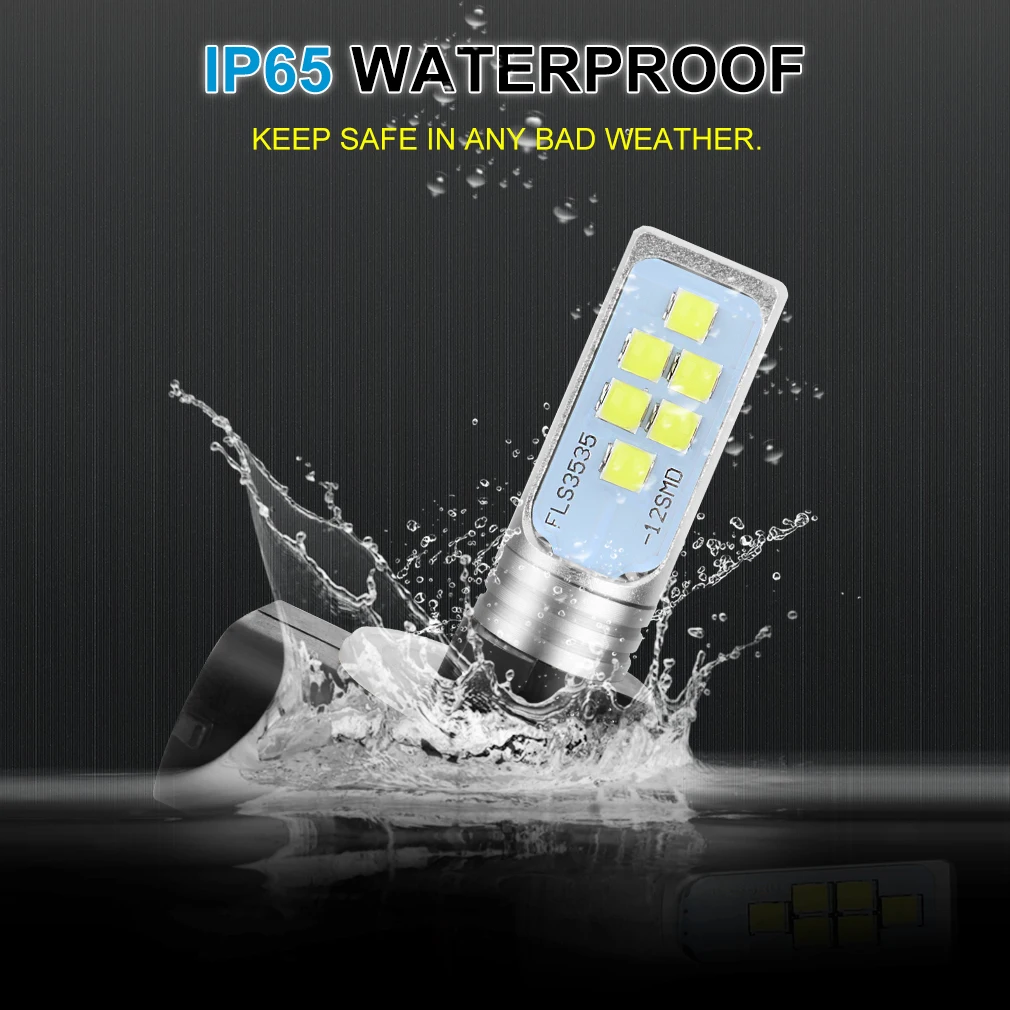 H27 LED Bulbs Car Fog Light 2pcs 880 881 PSX26W P13W H27W2 H27/1 H27/2 6500K 1400LM 12V