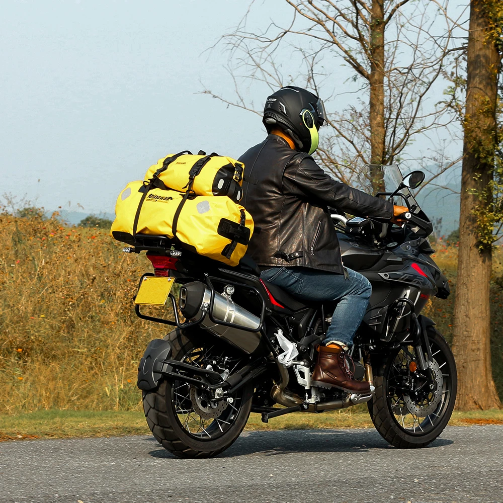 Rhinowalk 65L Cycling Motorcycle Trunk Bags Waterproof Rear Seat Bags Multi-functional Durable High Capacity Travel Luggage Bag (17)