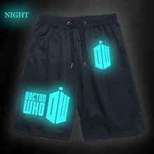 Доктор Кто светящиеся хлопковые пляжные шорты для спортзала для мужчин и женщин свободные спортивные шорты летние модные повседневные дышащие штаны