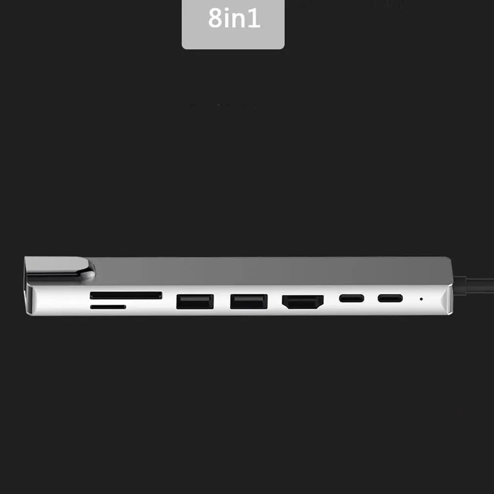 Концентратор адаптер 8 в 1 Порты USB 3 0 Тип C Hdmi концентратор Usb до 4K 30 Гц HD ноутбук PD