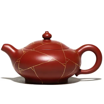 

Purple clay yixing teapot zisha kung fu kettle handmade pot