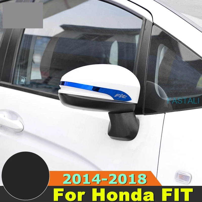 Для автомобильного зеркала заднего вида Honda FIT JAZZ 2014 2018 Яркие зеркальные полосы