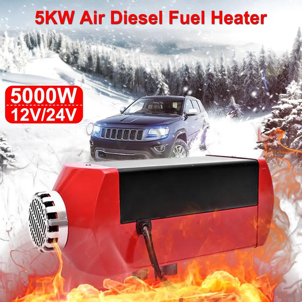 

12V/24V 5KW Car Diesels Air Parking Heater Car Heater LCD Remote Control Monitor Switch + Silencer For Trucks Bus Trailer Heater