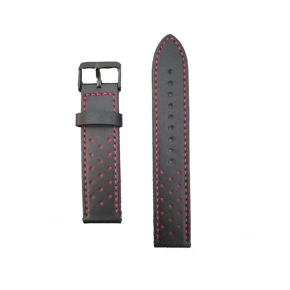 Black Для Xiaomi Amazfit GTR 47 мм Pace Stratos 2 Браслет ремешок для samsung gear S3 Galaxy 46 мм кожаный ремешок для часов - Цвет: Black