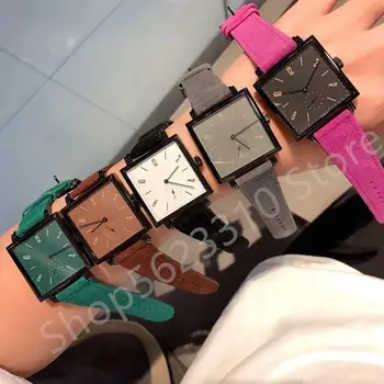 

Hot sale CZ Quartz WristWatch Stainless Steel waterproof clock Multi-function sport watches Geometric Square Dial Casual Watch