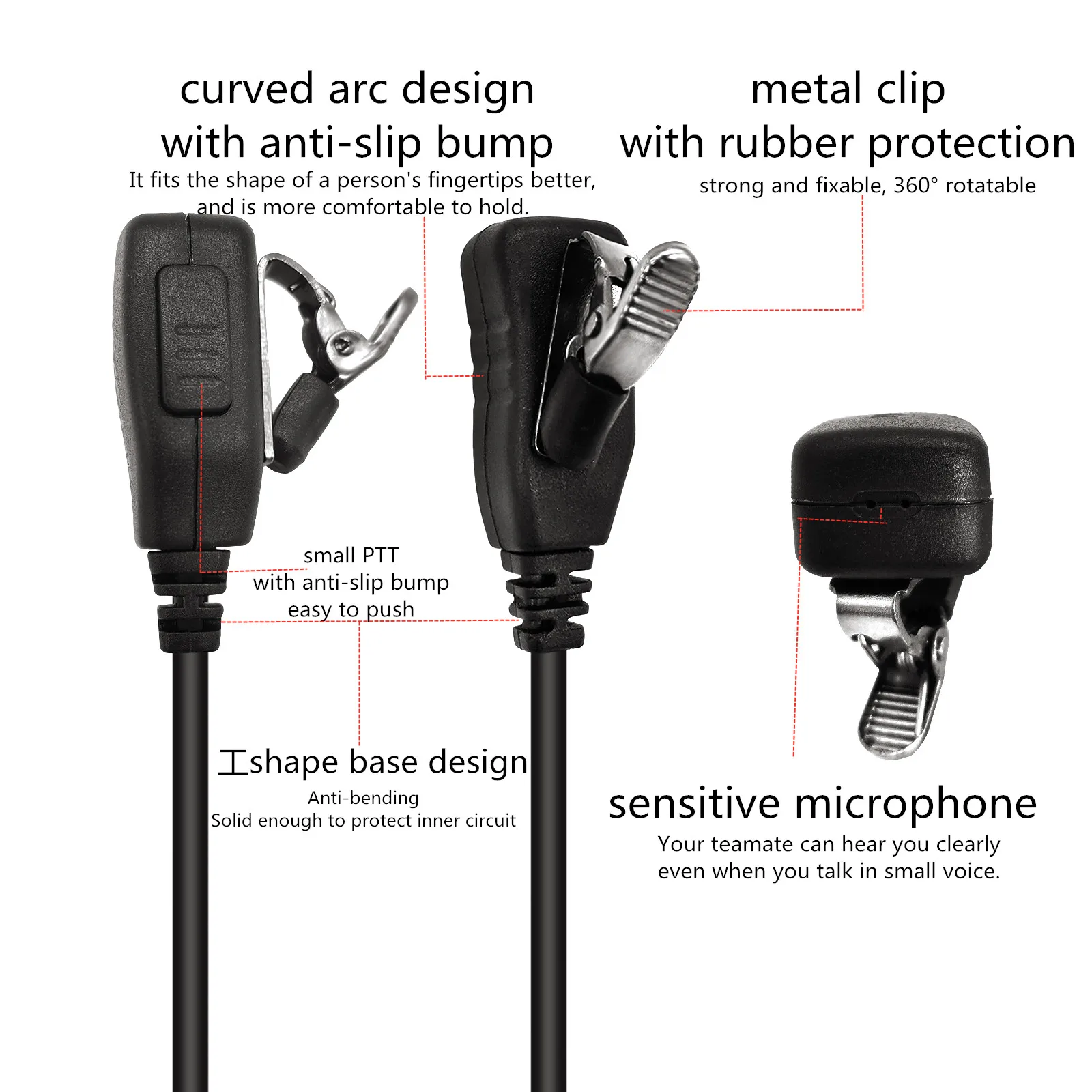 RISENKE-Air Acoustic Tuble Earpiece Headset,Walkie Talkie Accessories,2 Way Radio for Sepura STP8000, STP8030, STP8035, STP8038