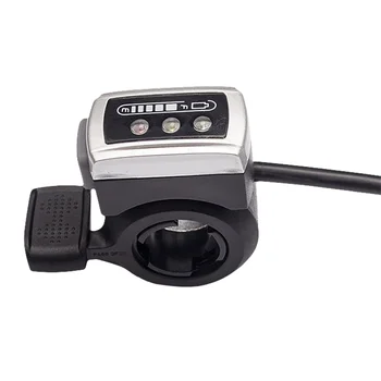 

36V Throttle Electric Bike Handlebar Speed Control Battery Thumb Throttle Bicycle Accessories New Capacity Display