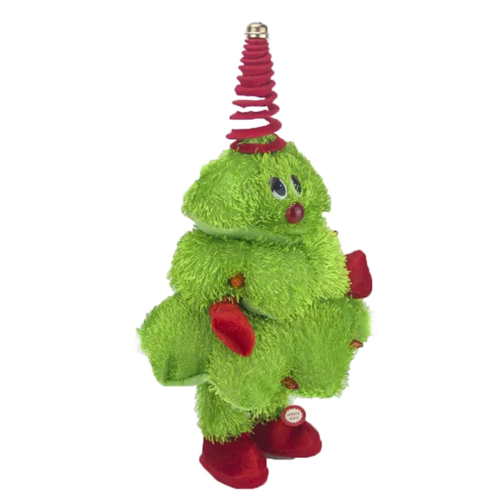 Plush Animated Christmas LED Singing Dancing Tree Toy Musical Light Up Figure Xmas Tree Electric Toy Kids Toys New Year Gift#20